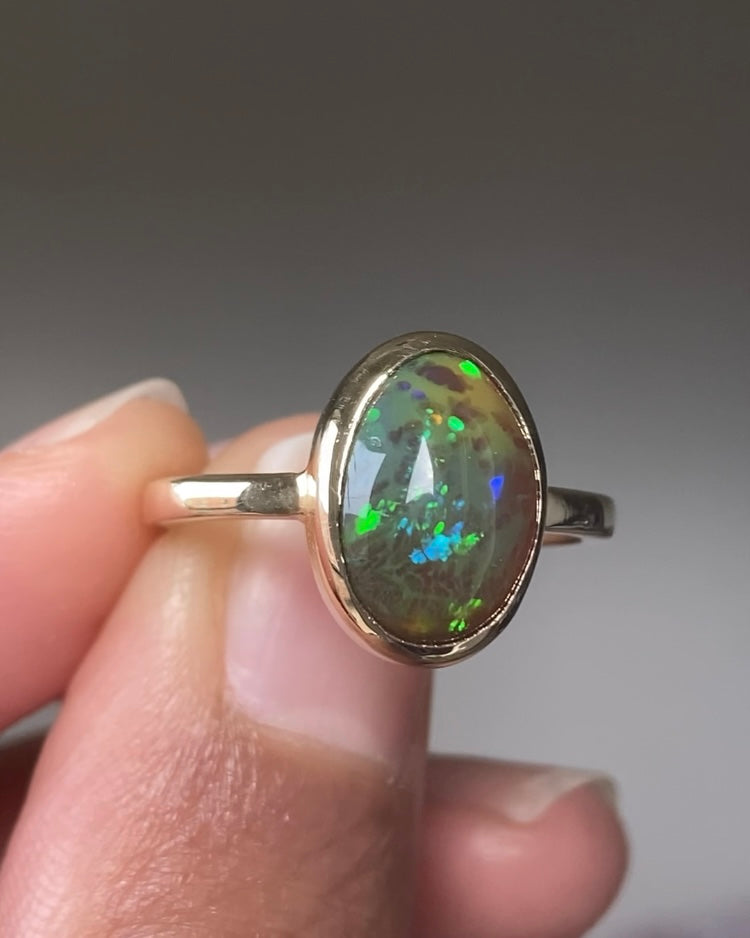 Dragon’s Egg - 14k Ethiopian Opal Ring